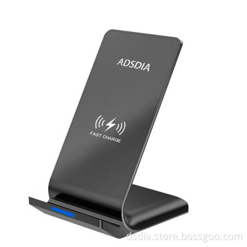 Qi standard fast Charging wireless charger stand for Samsung Galaxy/ iPhone X -ADSDIA